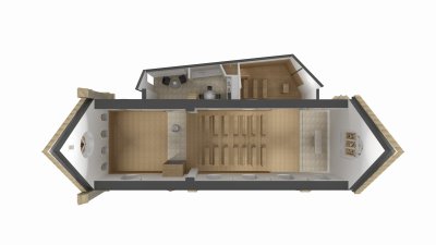 Bird's eye view of CAD Model