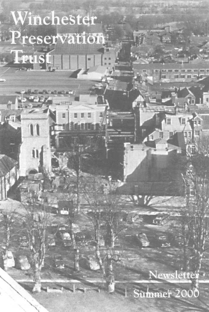 View over 'the Brooks' taken from Winchester Cathedral during the 1950s