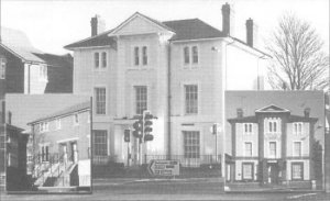 The Eagle after conversion, Insert left: rear view with extension. Inset right: The Eagle Hotel in 1998