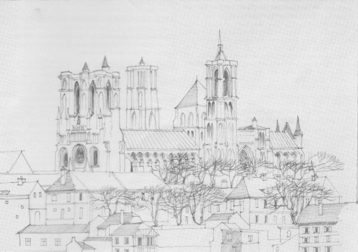 View of Laon, France