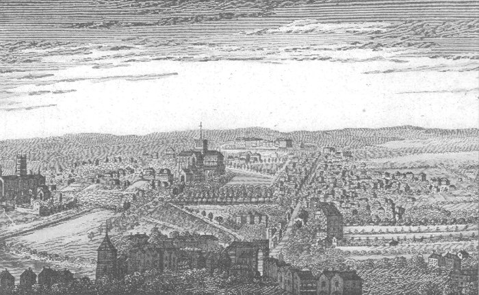 18th Century view from St Giles Hill