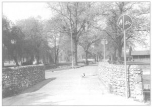 Cycle lane across a bridge in North Walls Recreation Ground