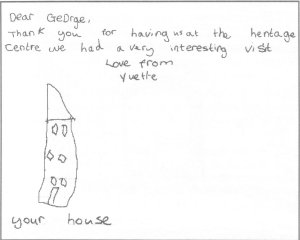 Letter from Yvette of Lankhills School