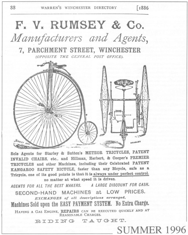 Advertisment from Warrens Directory