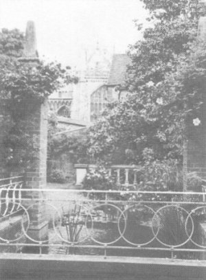 Water Garden, Water Close, with the Cathedral in the background