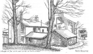 Cottages on the south west corner of Oram's Arbour