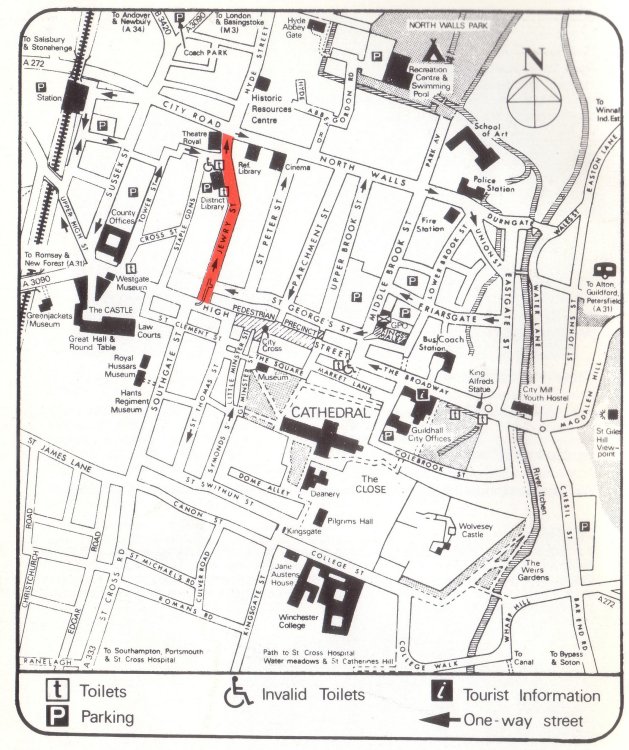 Map of Winchester