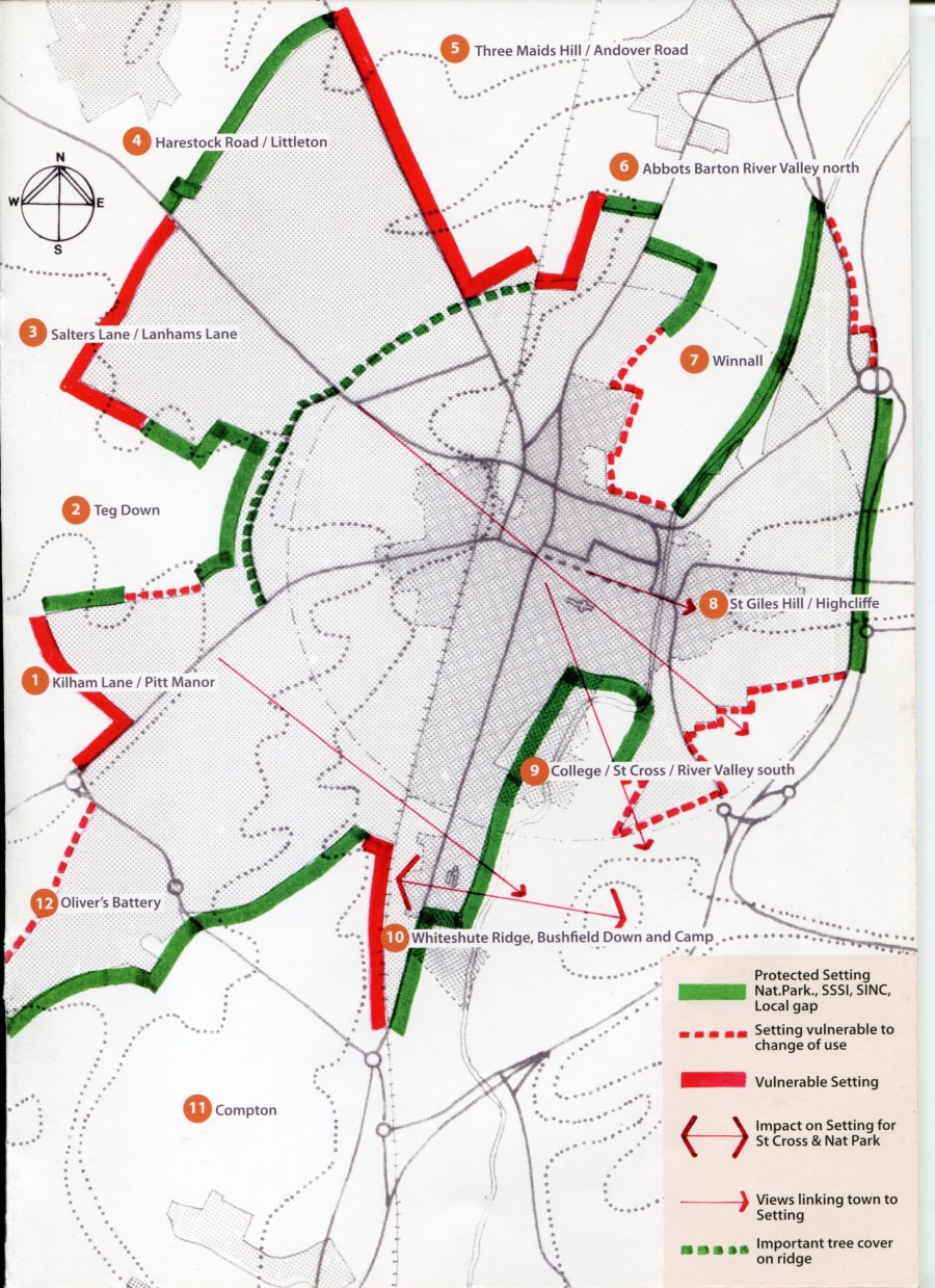 Map of Winchester Setting showing vulnerability